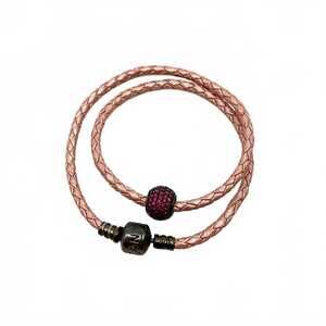 Pandora Pink Leather Leather Bracelet | 925 Charm Style OS